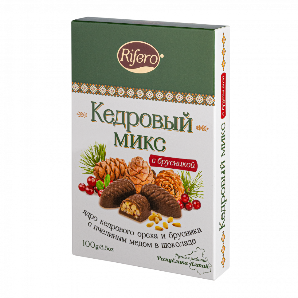  Риф и ко Конфеты "Кедровый микс БРУСНИКА" 100г    в Стрежевом