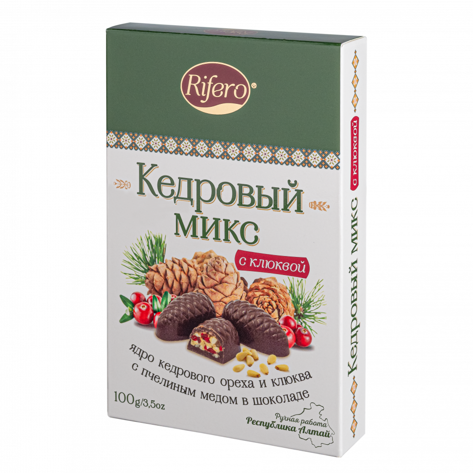  Риф и ко Конфеты "Кедровый микс КЛЮКВА" 100г     в Стрежевом