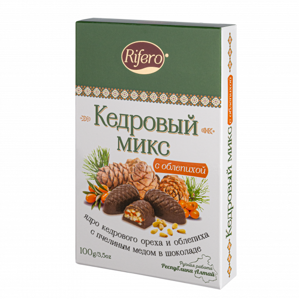 №1 Риф и ко Конфеты "Кедровый микс ОБЛЕПИХА" 100г      в Стрежевом