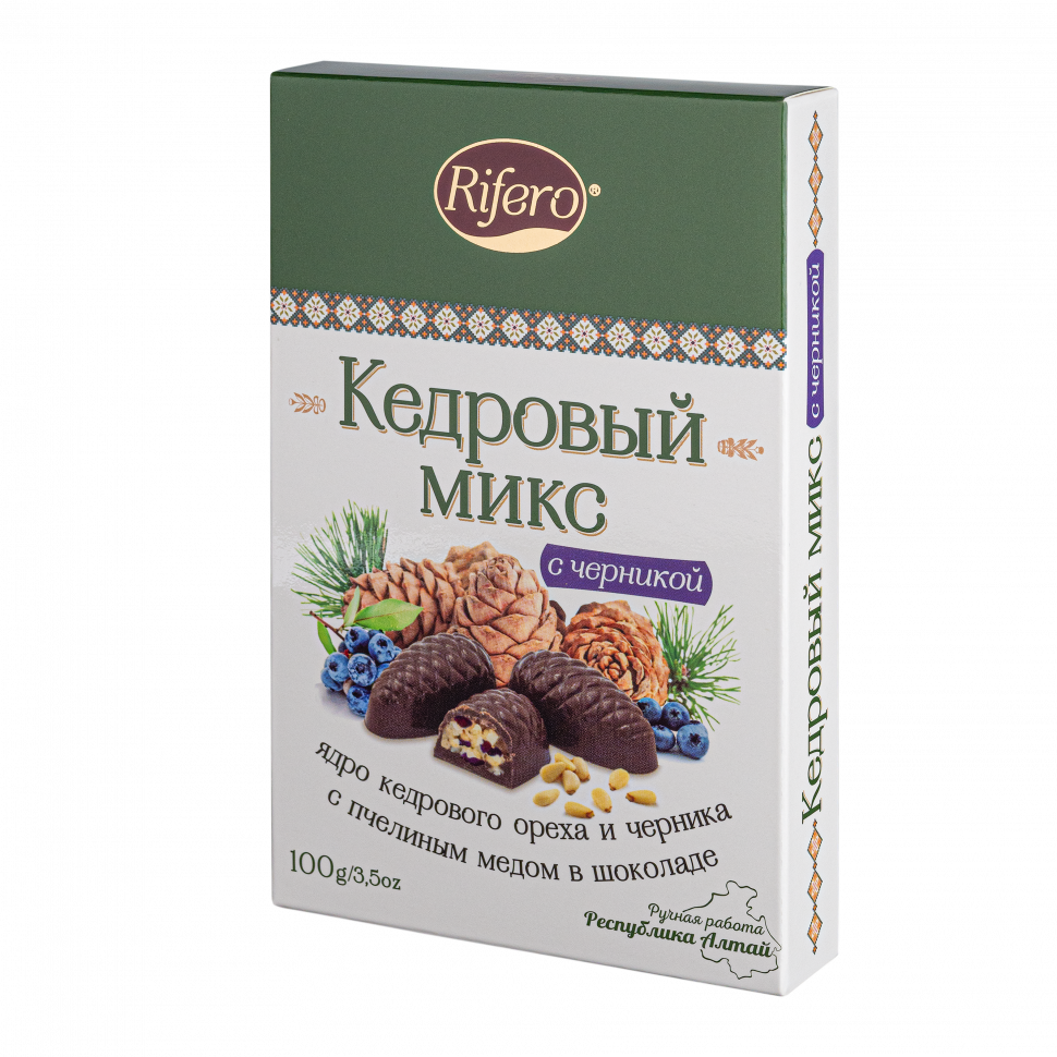  Риф и ко Конфеты "Кедровый микс ЧЕРНИКА" 100г       в Стрежевом