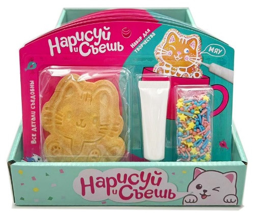 №3 Набор для творчества Нарисуй и съешь "Котёнок" (блок 12шт 59г) в Стрежевом