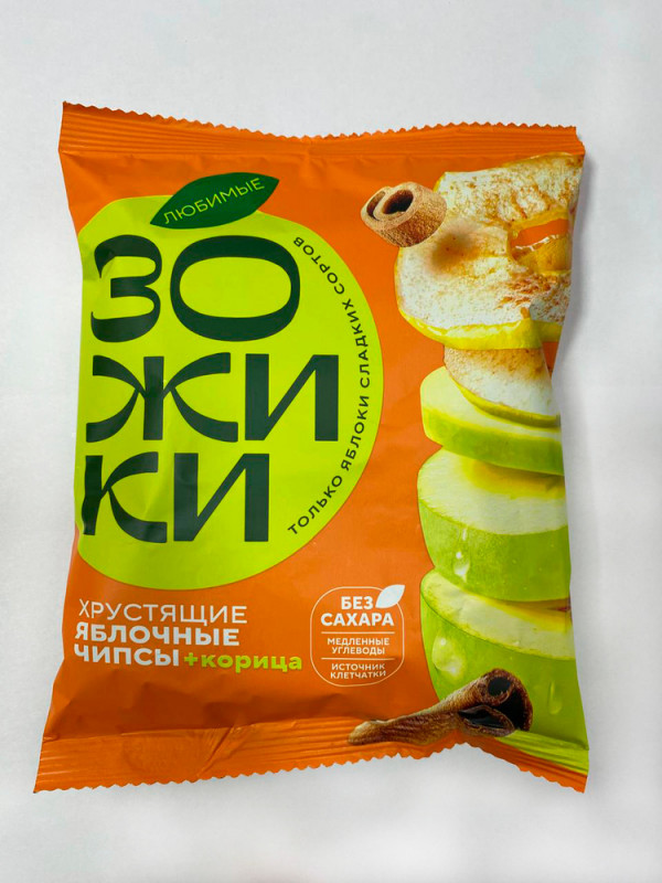 №1 Зожики Яблочные+корица чипсы, 25г  в Стрежевом